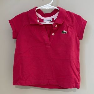 Lacoste raspberry color polo size 2